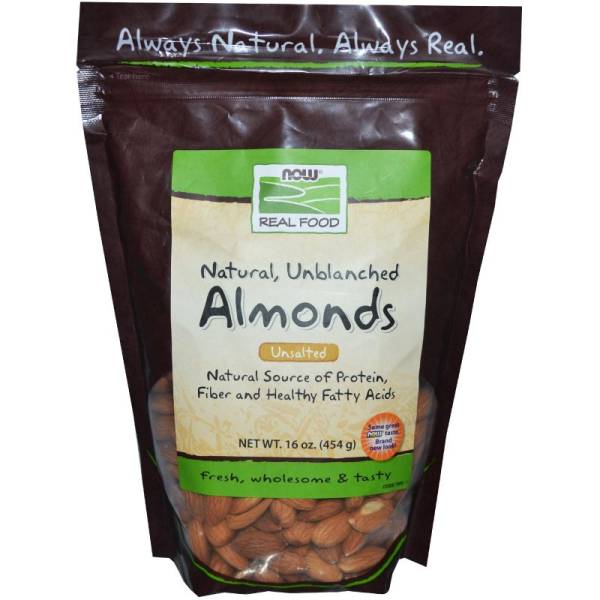 Now Foods - Now Foods Almonds Natural Unblanched 1 lb