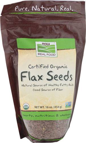 Now Foods - Now Foods Flax Seeds Certified Organic 16 oz