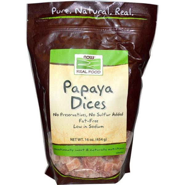 Now Foods - Now Foods Papaya Dices 16 oz