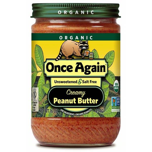 Once Again - Once Again Organic Peanut Butter 16 oz - Creamy No Sodium (6 Pack)