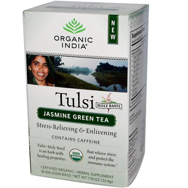 Organic India - Organic India Tulsi Tea Jasmine Green w/Caffeine 18 bag