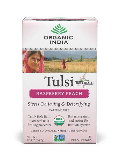Organic India - Organic India Tulsi Tea Raspberry Peach 18 bag