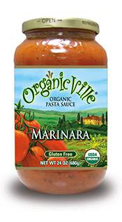 Organicville - Organicville Organic Pasta Sauce 24 oz - Marinara (12 Pack)