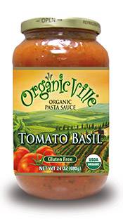 Organicville - Organicville Organic Pasta Sauce 24 oz - Tomato & Basil (12 Pack)