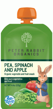 Peter Rabbit Organics - Peter Rabbit Organics Pea, Spinach and Apple Puree 4.4 oz (10 Pack)