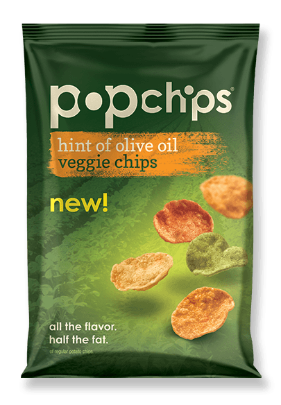 Pop Chips - Pop Chips 3 oz- Olive Oil Veggie Chips (12 Pack)