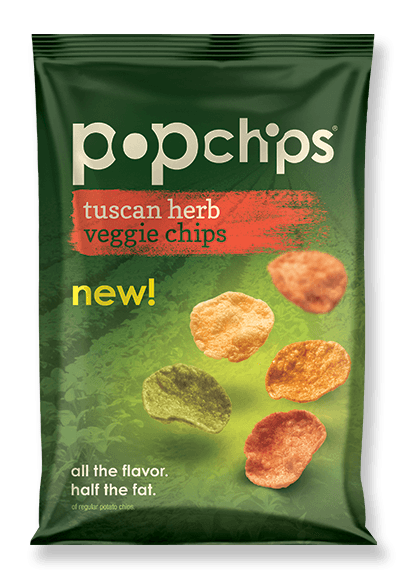 Pop Chips - Pop Chips 3 oz- Tuscan Herb Veggie Chips (12 Pack)
