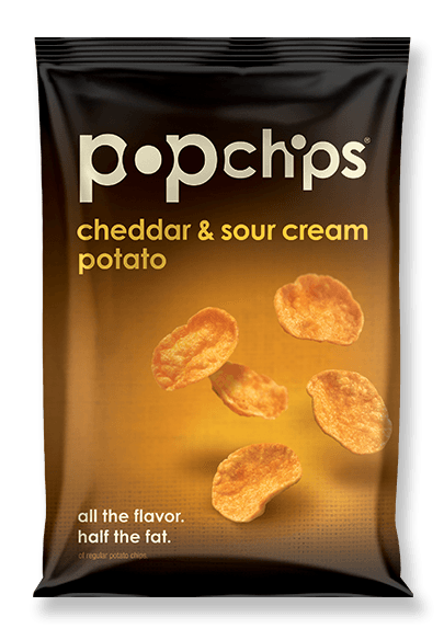 Pop Chips - Pop Chips 3.5 oz- Cheddar & Sour Cream Chips (12 Pack)