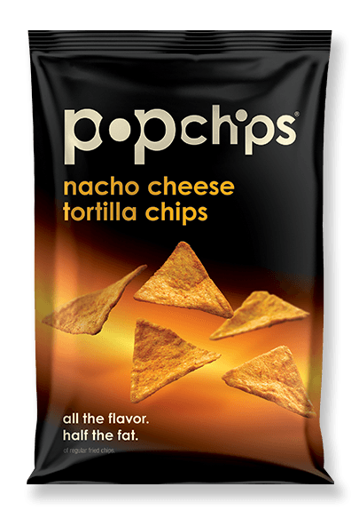 Pop Chips - Pop Chips 4 oz- Nacho Cheese Tortilla Chips (12 Pack)