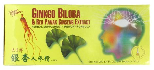 Prince Of Peace - Prince Of Peace Ginkgo Biloba & Red Panax Ginseng Extract 10 vial