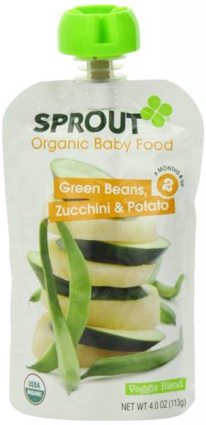 Sprout Foods Inc - Sprout Foods Inc Baby Food - Green Beans, Zucchini and Potato (10 Pack)