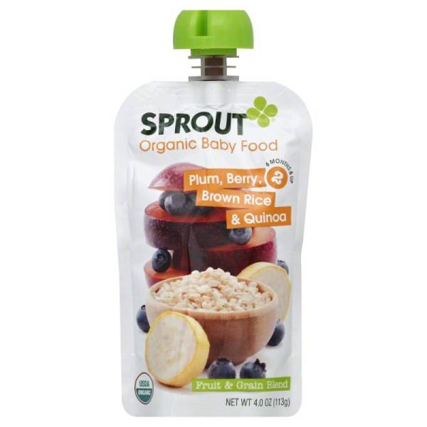 Sprout Foods Inc - Sprout Foods Inc Baby Food - Plum Berries and Brown Rice (10 Pack)