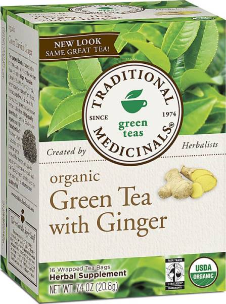 Traditional Medicinals - Traditional Medicinals Organic Green Tea w/Ginger 16 bag