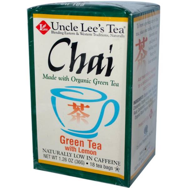 Uncle Lee's Tea - Uncle Lee's Tea Organic Chai Green Tea Lemon 18 bag