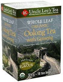Uncle Lee's Tea - Uncle Lee's Tea Whole Leaf Organic Ginseng Oolong Tea 18 bag