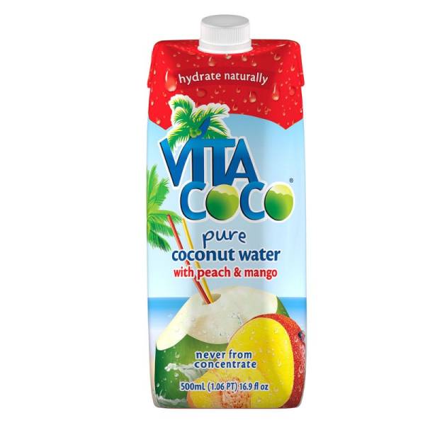 Vita Coco - Vita Coco Pure Coconut Water, Peach & Mango 16.9 fl oz (12 Pack)