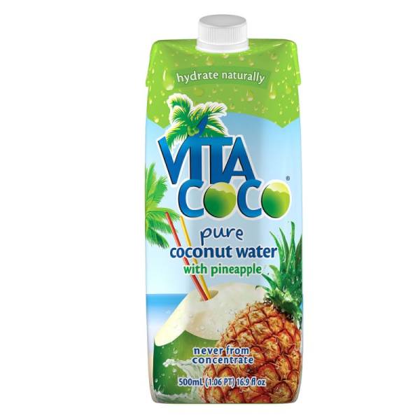 Vita Coco - Vita Coco Pure Coconut Water, Pineapple 16.9 fl oz (12 Pack)