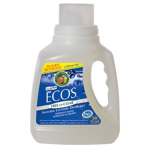 Earth Friendly Products - Earth Friendly Products ECOS 4X Concentrated Laundry Detergent 50 oz - Free & Clear (8 Pack)