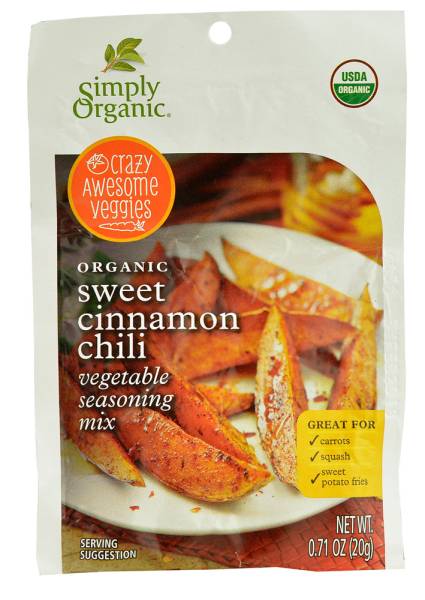 Simply Organic - Simply Organic Sweet Cinnamon Chili Veggie Seasoning 0.71 oz