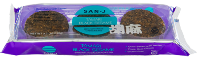 San-J - San-J Brown Rice Crackers - Tamari Black Sesame 3.7 oz  (6 Pack)