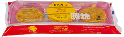 San-J - San-J Brown Rice Crackers - Teriyaki Sesame 3.6 oz (6 Pack)