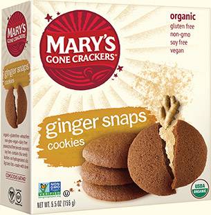 MARY`S GONE CRACKERS - Mary's Gone Crackers Ginger Snaps Cookies 5.5 oz (6 Pack)