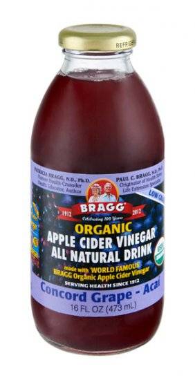 Bragg - Bragg Organic Apple Cider Vinegar Drink - Concord Grape-Acai 16 oz (12 Pack)