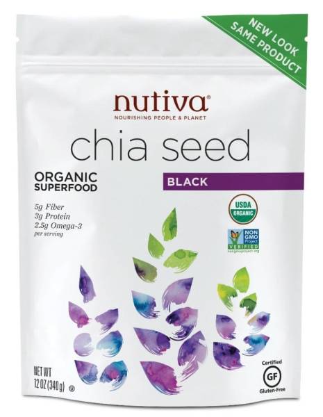 Nutiva - Nutiva Organic Black Chia Seeds 12 oz