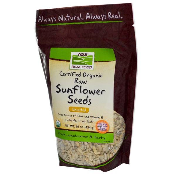 Now Foods - Now Foods Sunflower Seeds Certified Organic Raw Unsalted 16 oz (2 Pack)