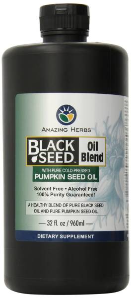 Amazing Herbs - Amazing Herbs Black Seed with Pumpkin Seed Oil Blend 8 oz