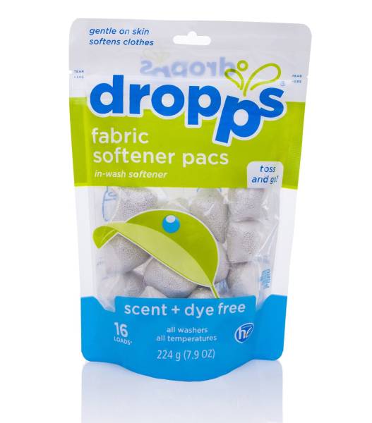 Dropps - Dropps Fabric Softener Pacs + Enhancer Scent & Dye Free 16 ct