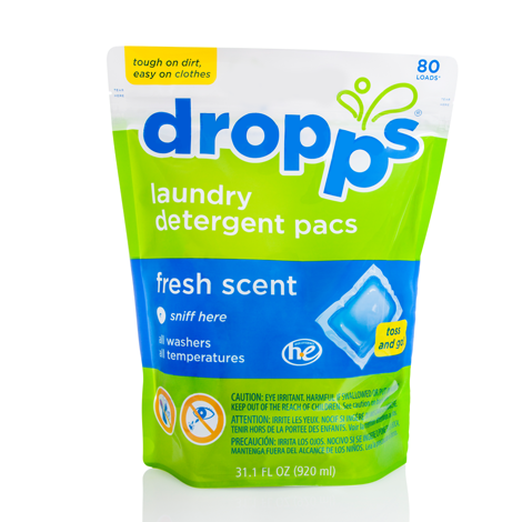 Dropps - Dropps Laundry Detergent Pacs Fresh Scent 80 ct