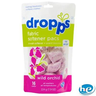 Dropps - Dropps Scent Boosters Pacs In-Wash Softener + Enhancer Wild Orchid 16 ct