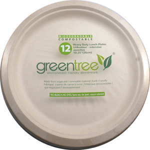 Greentree - Greentree Compostable Dinner Plate 10.25" 12 ct