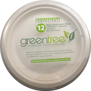 Greentree - Greentree Compostable Lunch Plate 8.6" 12 ct