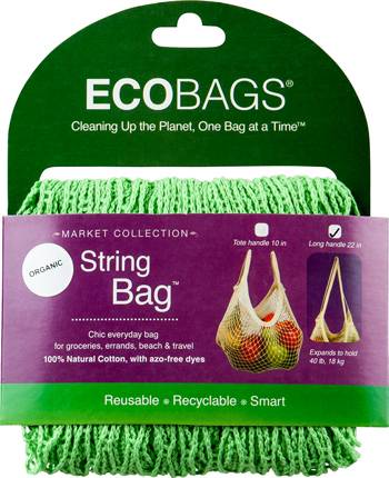 Eco-Bags Products - Eco-Bags Products String Bag Long Handle Natural Cotton Celery Seed