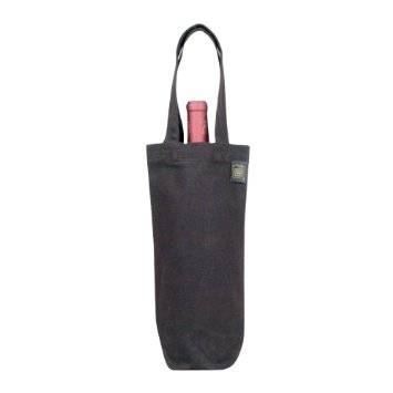Eco-Bags Products - Eco-Bags Products Wine Tote Canvas Black Rustic 100% Recycled Cotton