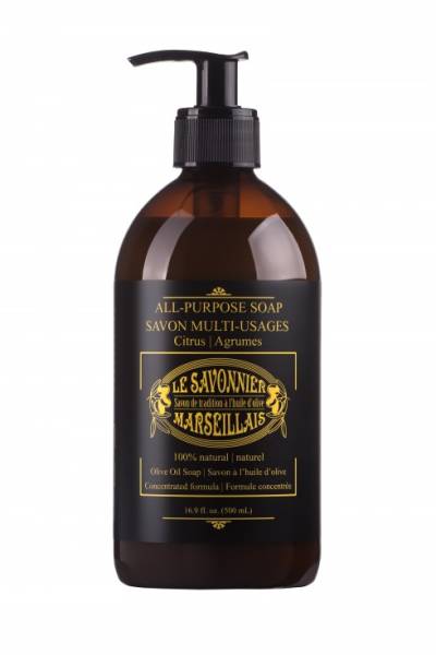 Le Savonnier Marseillais (The Soap Maker) - Le Savonnier Marseillais (The Soap Maker) All-Purpose Liquid Soap (Counter Top Pump) Citrus 16.9 oz