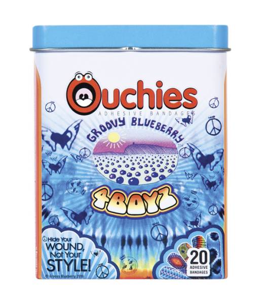 Ouchies Adhesive Bandages - Ouchies Adhesive Bandages Adhesive Bandages 20 ct - Groovy Blueberry 4 Boyz