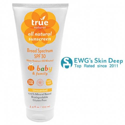 True Natural - True Natural Lotion SPF30 Baby & Family Water Resistant 3.4 oz