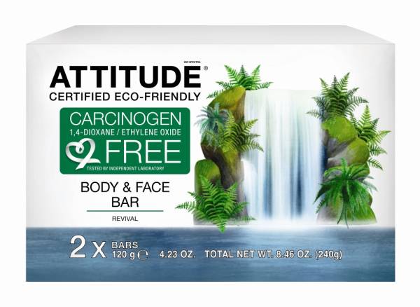 Attitude - Attitude Body & Face Bar Soap Revival 2 bar