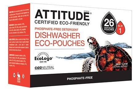 Attitude - Attitude Dishwasher Detergent Eco Pouches 26 pouch