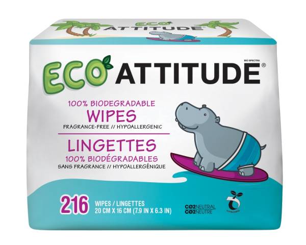 Attitude - Attitude Eco Baby Wipes Tripack 216 ct