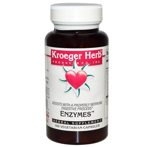Kroeger Herb Products - Kroeger Herb Products Enzymes 100 cap vegi