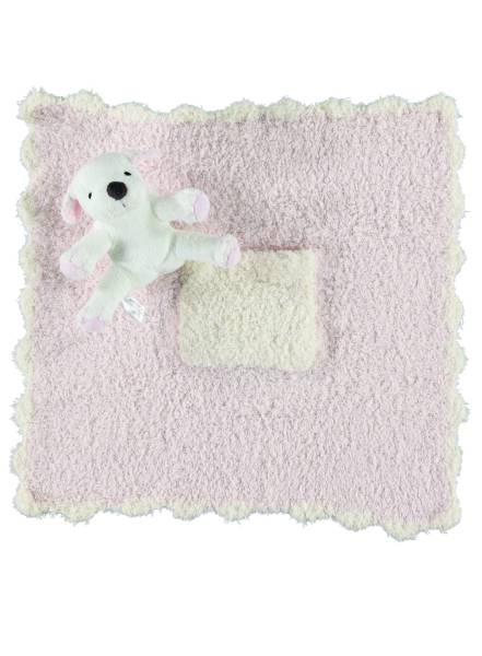 Barefoot Dreams - Barefoot Dreams Cozychic Pocket Buddie Mini Blanket - Puppy/Pink/Cream