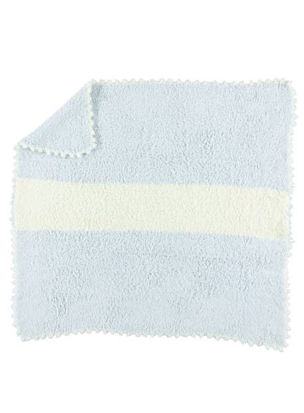 Barefoot Dreams - Barefoot Dreams CozyChic Striped Receiving Blanket - Cream/Blue
