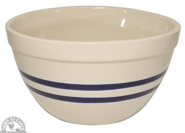 Down To Earth - Blue Stripe Stoneware Bowl 12"