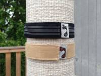 Accessories - Straps - Barefoot Yoga - Barefoot Yoga Stretchy Mat Straps 14.5" - Black Striped