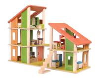 Toys - Plan Toys - Plan Toys Chalet Dollhouse with Furniture