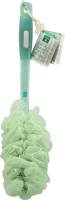Earth Therapeutics Feng Shui Mesh Body Brush with Ergo Grip - Wood/Frosted Green